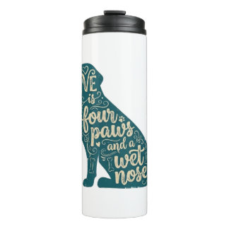 Cadeau voor lieve hondenmoeder en honden vader thermosbeker
