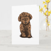 Cadeau voor lieve Poodle-hondliefhebber en hondenb Kaart (Gele Bloem)