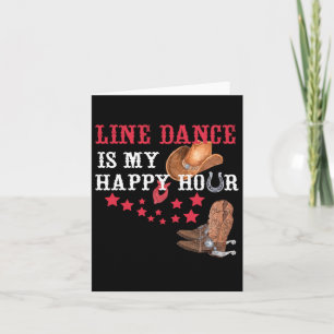 Cadeau voor Line Dancers Line Dance is mijn happy  Kaart