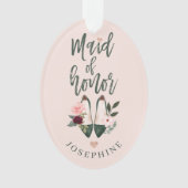 Cadeau voor Maid of Honor | Naam & Bericht Hoge ha Ornament (voorkant)