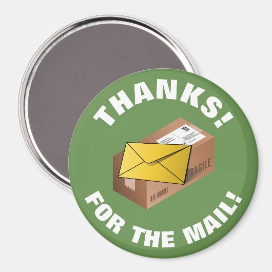 Cadeau voor Mailman | Ronde magneet (Voorkant / Achterkant)