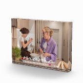 Cadeau voor mam | Aangepaste persoonlijke Moederda Fotoblokken (Rechts)