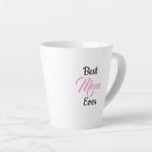 Cadeau voor mam - Beste mam ooit - Gepersonaliseer Latte Mok (Rechterhoek)
