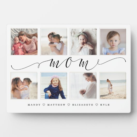 Cadeau voor mam | Familie Foto Keepslag Collage Fotoplaat (voorkant)