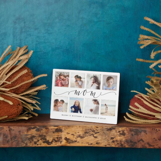 Cadeau voor mam | Familie Foto Keepslag Collage Fotoplaat (Zijkant)