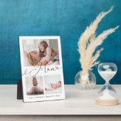 Cadeau voor mam | Familie Memories 3 Foto Collage Fotoplaat (Zijkant)