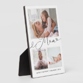 Cadeau voor mam | Familie Memories 3 Foto Collage Fotoplaat (Zijkant)
