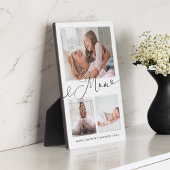 Cadeau voor mam | Familie Memories 3 Foto Collage Fotoplaat