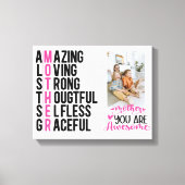 Cadeau voor mam | Geweldige mam | Moederdag Cadeau Canvas Afdruk (Voorkant)