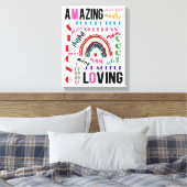 Cadeau voor mam | Moeder Synonyms | MOEDERDAG Canvas Afdruk (Insitu (Slaapkamer))