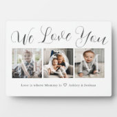 Cadeau voor mama 3 foto collage bord fotoplaat (voorkant)