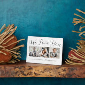 Cadeau voor mama 3 foto collage bord fotoplaat (Zijkant)