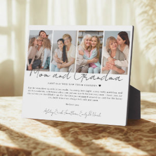 Cadeau voor mama en oma van kinderen en kleinkinde fotoplaat
