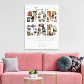 Cadeau voor mama en papa Fotocollage Familie Afbee Canvas Afdruk (Insitu (Woonkamer))