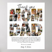 Cadeau voor mama en papa fotocollage gezinsfoto's poster (Voorkant)