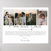 Cadeau voor mama en papa op mijn trouwdag voor oud poster (Voorkant)