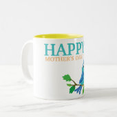 Cadeau voor mama - Happy Moederdag Tweekleurige Koffiemok (Voorkant links)
