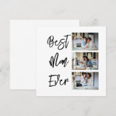 Cadeau voor mama | Moederdag 3 Photo Collage Kaart (Voorkant / Achterkant)