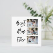 Cadeau voor mama | Moederdag 3 Photo Collage Kaart (Staand voorkant)