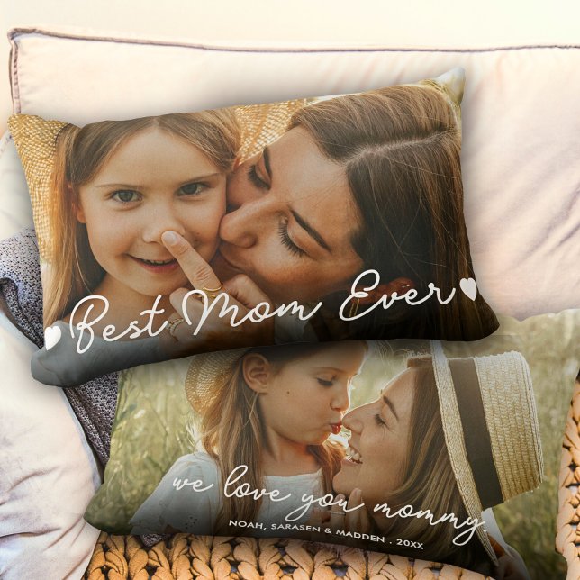 Cadeau voor mama Moederdag Volledige foto Beste mo Kussen (Creator heeft geüpload)