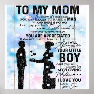 Cadeau voor mama Naar mijn beste cadeautje Poster