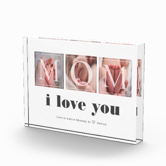 Cadeau voor mama Newborn Photo Block Fotoblokken (Rechts)