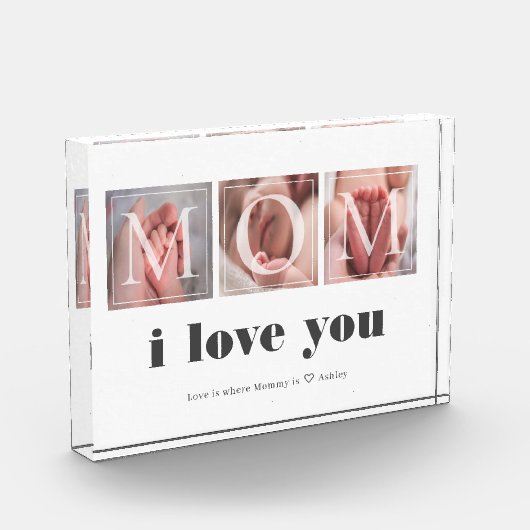 Cadeau voor mama Newborn Photo Block Fotoblokken (Links)