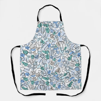 cadeau voor mannen met een blauw plezier schort