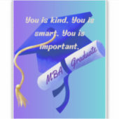 Cadeau voor MBA Sticker (Voorkant)