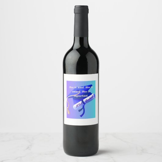 Cadeau voor MBA Wijn Etiket (Voorkant)