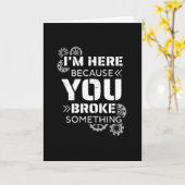 Cadeau voor mechaniciens kaart (Gele Bloem)