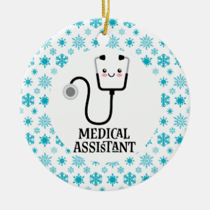 Cadeau voor medisch assistent keramisch ornament