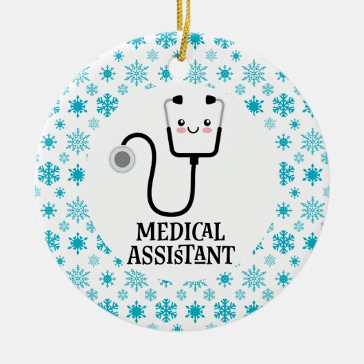Cadeau voor medisch assistent keramisch ornament (Voorkant)