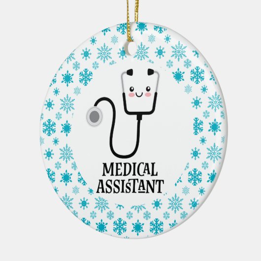 Cadeau voor medisch assistent keramisch ornament (Links)