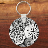 cadeau voor metaaldetectoren, gehammerde munt sleutelhanger (Voorkant)