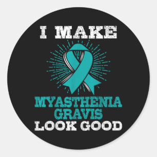 Cadeau voor Mg-patiënten Myasthenia Gravis-bewustz Ronde Sticker