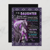 Cadeau voor mijn dochter, dochter en vader, wolfli kaart (Voorkant / Achterkant)
