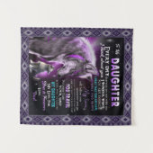 Cadeau voor mijn dochter, dochter en vader, wolfli wandkleed (Voorkant (horizontaal))