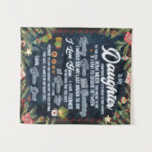 Cadeau voor mijn dochter, kerstbrief aan dochter wandkleed (Voorkant (horizontaal))