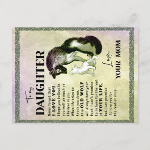 Cadeau voor mijn dochter, liefdesbrief dochter en briefkaart