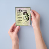 Cadeau voor mijn dochter, liefdesbrief dochter en  flyer (Hand)