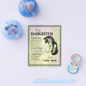 Cadeau voor mijn dochter, liefdesbrief dochter en  flyer (Enkel)