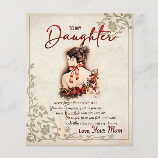 Cadeau voor mijn dochter, liefdesbrief dochter en  flyer (Voorkant)