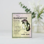 Cadeau voor mijn dochter, liefdesbrief dochter en  kaart (Staand voorkant)