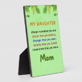 Cadeau voor mijn dochter, verjaardagscadeau fotoplaat (Zijkant)