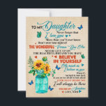 Cadeau voor mijn dochter, Vlinderliefhebber, Zonne Kaart<br><div class="desc">Cadeau voor mijn dochter,  Vlinderliefhebber,  Zonnebloemcadeau 
- Dit is een prachtig cadeau voor je familie,  je vriend(in) bij elke gelegenheid,  zoals een housewarming,  verjaardag,  nieuw huis
- Het kan worden gebruikt voor huisdecoratie,  maak je huis nog mooier!</div>