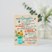 Cadeau voor mijn dochter, Vlinderliefhebber, Zonne Kaart (Staand voorkant)