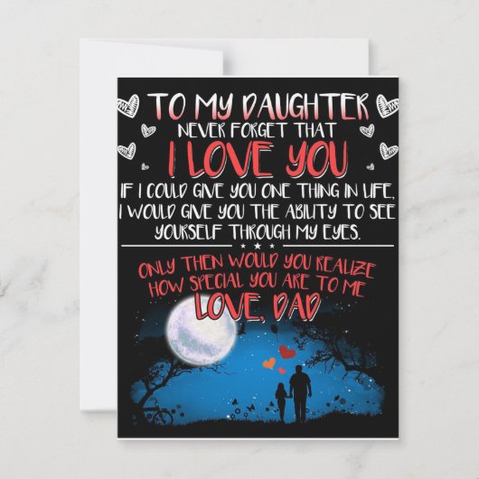 Cadeau Voor Mijn Dochter, Voor Mijn Dochter Het Be Kaart (Voorkant)