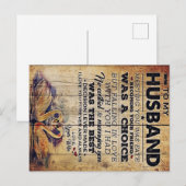 Cadeau voor mijn echtgenoot decor | Huwelijksjubil Aankondigingskaart (Voorkant / Achterkant)