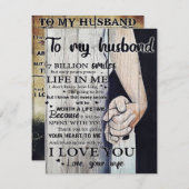 Cadeau voor mijn man | Leuke brief aan mijn man | Kaart (Voorkant / Achterkant)